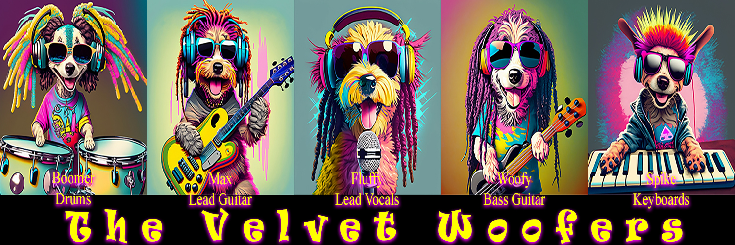 The Velvet Woofers - A five-pup band that plays Bark and Roll.